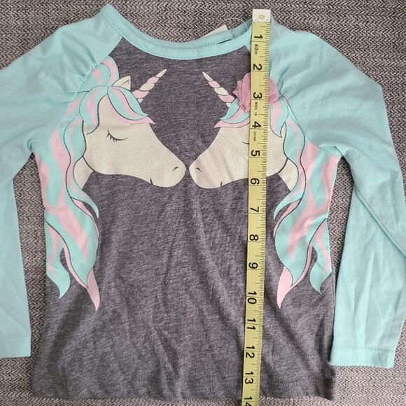 Epic Threads sparkle unicorn raglan long sleeve tee Size 2T - Picture 5 of 6